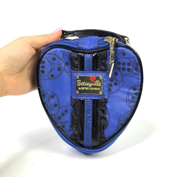 Betsey Johnson Handbags - Betsey Johnson Blue Heart Dice Tiny Purse